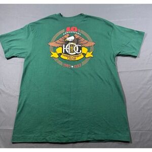 Harley Davidson Vintage 1993 HOG 10th Anniversary T-Shirt Green Mens Large USA